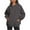 Dark Gray, variant on Hoodies for Women Oversized Solid Color Long Sleeve Fleece Sweatshirt Trendy Pullover Sweaters with Pockets