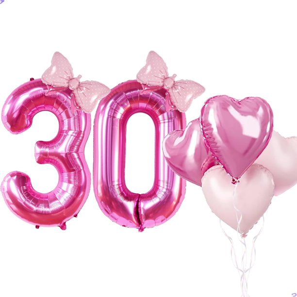 Set de globos Florisland 40" rosa para decoración de 30 cumpleaños