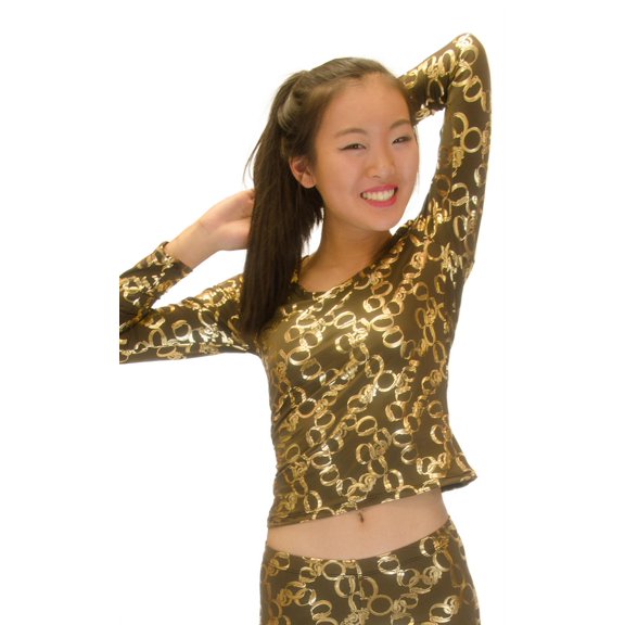 Vivian's Fashions Top - Chain Print, Long Sleeve