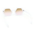 thumbnail image 4 of Womens Retro Chic Octagonal Plastic Mod Fashion Sunglasses White - Brown Pink, 4 of 4