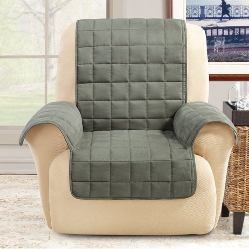 Chocolate Chair Slipcover SureFit Ultimate Waterproof Quilted Throw