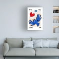 thumbnail image 2 of Trademark Fine Art Frances Collett  It's All Love '69 Bird Blue Canvas Wall Art, 2 of 4