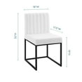 thumbnail image 7 of Modway Carriage Dining Chair Upholstered Fabric Set of 2 in Black White, 7 of 7