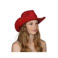 thumbnail image 1 of TopHeadwear Chapeau de Cowboy à Paillettes et Sequins, Rouge, 1 of 2