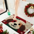 thumbnail image 6 of Yhmxh Chirstmas Door Mat Cute Dog Welcome Doormat 24x16 Inch Xmas Welcome Mats Rug for Front Winter Holiday Mat with Xmas Hat Snowflake Designs for Indoor Outdoor Home Parte Decorations, 6 of 7