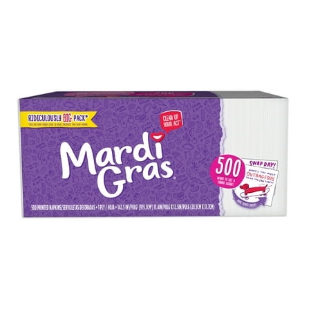 Mardi Gras Paper Napkins, Conversation Starter Prints, 500