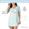 thumbnail image 2 of Hello Mello Let Me Sleep Lounge Sleepshirt V-Neck Short Sleeve Sleepwear, Cancel Everything X-Large/XX-Large (Women's), 2 of 8