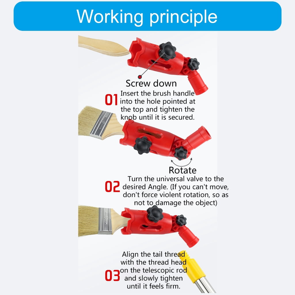 Paint Brush Extender MultiAngle Portable Paint Roller Extension Clamping Tool