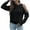 Black, variant on MIUOWANP Winter Sweaters for Women 2024 Fashion Women Casual Solid Round Neck Sleeve Loose Sweater Blouse Tops Khaki L