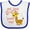 White and Royal, variant on Inktastic My Grandpa Loves Me- Cute Giraffe Boys or Girls Baby Bib