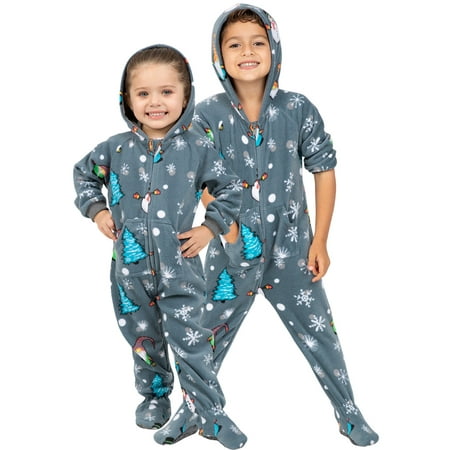 

Footed Pajamas - Merry Gnomes Toddler Hoodie Fleece One Piece - Toddler - Medium (Fits 3 0 - 3 3 )