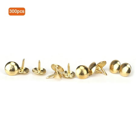 

2024 300PCS Upholstery Nails Tacks Stud Pushpin Smooth Surface Decorative Furniture Nails Pins(Yellow )