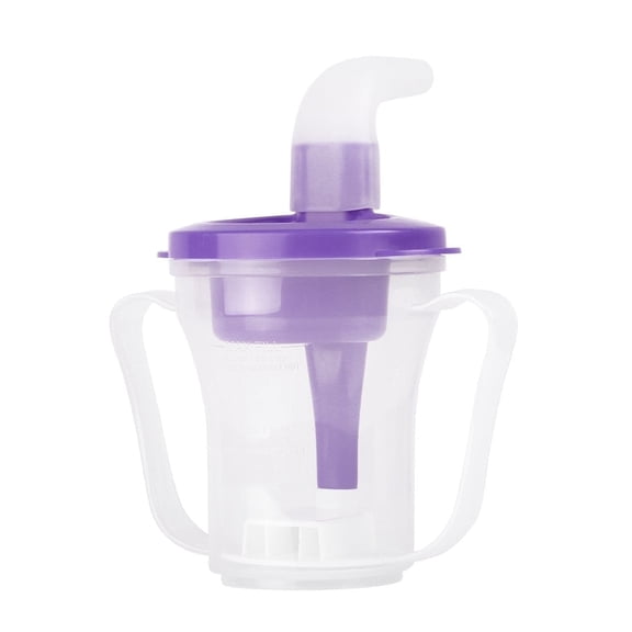 Ehucon Dysphagia Regulating Drinking Cups for Swallowing Difficulty Elderly, Silicone, Purple, 5cc and 10cc