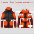 thumbnail image 3 of Unisex Heated Jacket with Battery Pack,Windproof Waterproof Heated Coat for Women Men with Detachable Hood,Heating Jacket for Hiking Skiing Camping Outdoor Winter Snow Wear, 3 of 10