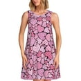 thumbnail image 1 of Fotbe Sweet Heart Vestido de Verano sin Mangas para Mujer – Vestido Midi Línea A, Estilo Camiseta Floral, Vestido Playero Casual y Fluido, 1 of 7