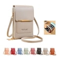 thumbnail image 5 of Ruyang Womens Phone Wallet PU Leather Crossbody Bag Multi-Zip Vertical Purse Anti-Theft Sling Bag Fashion Single Shoulder Bag, 5 of 7