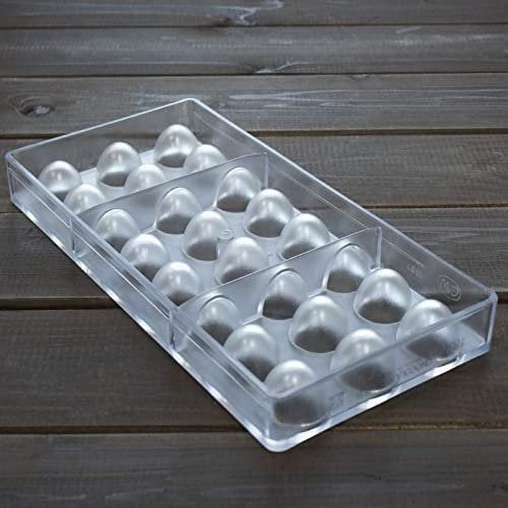 Chocolate World 1647 Polycarbonate Chocolate Mold  Dimpled-Square-Stand-for-Globe Candy Mould with 24 Cavities