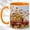 Orange, variant on Pumpkin Truck Coffee Mug, Falling Leaves Mug, Ceramic 11 oz