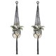 thumbnail image 1 of Colgadores de macramé para plantas, cesta colgante para interior y exterior, 2 uds., 1 of 4