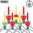 thumbnail image 3 of Novelty Lights Yellow and Red Bubble Light and Stringer Set, C7/E12 Candelabra Base, 6 Feet, 3 of 9