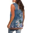 thumbnail image 5 of Women Tank Tennis Tops for Women Casual Loose V Neck T Shirt Summer Fashion Camisole Tennis Top Comfortable Everyday Wear Blue L, 5 of 6