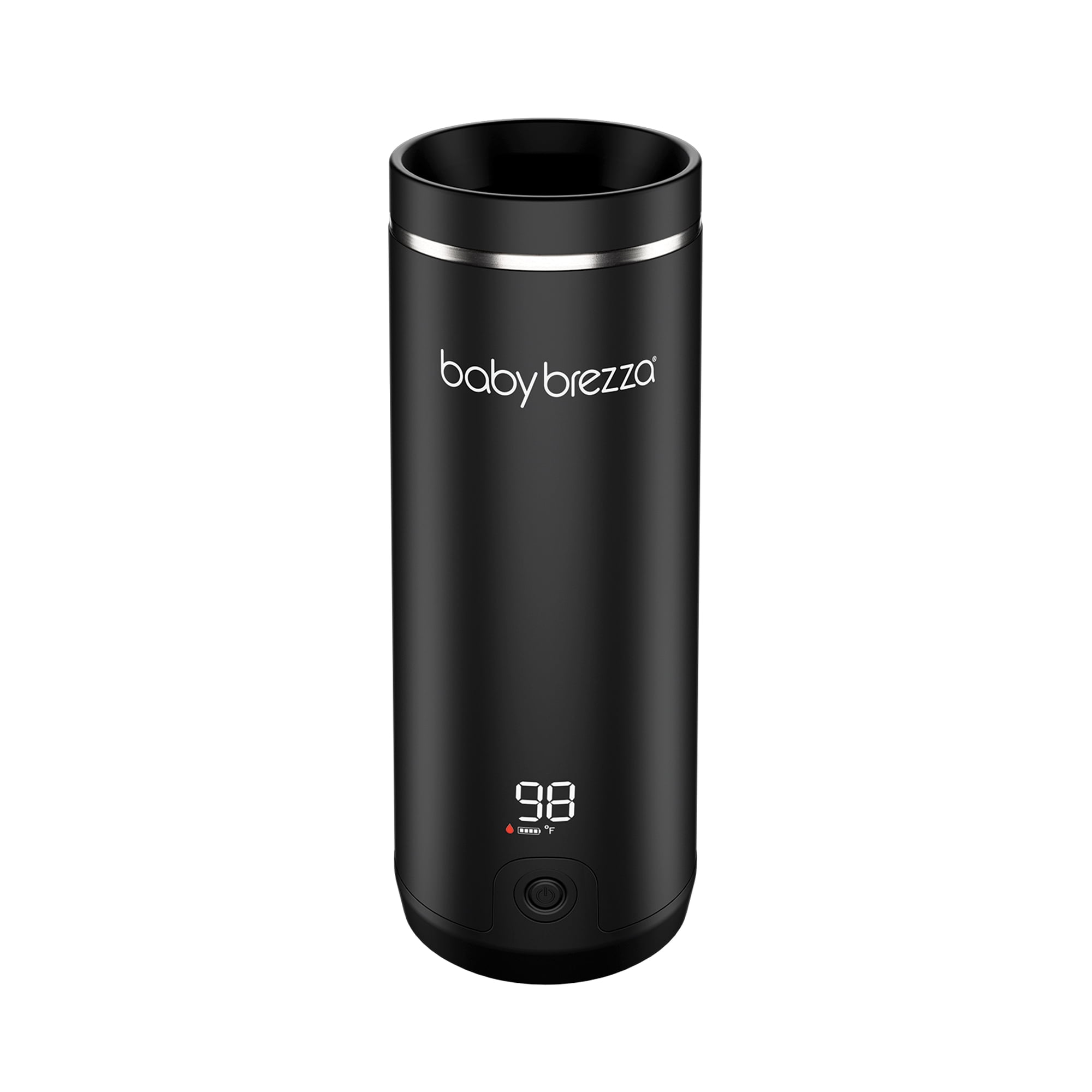 Baby Brezza Portable Warmer – 3X Faster Baby Bottle Warming - Travel Breastmilk and Formula Warmer - Safe, Even Heating - Up to 9oz - No Adapters, Black