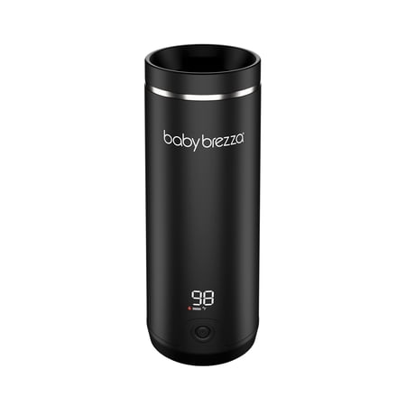 Baby Brezza Portable Warmer – 3X Faster Baby Bottle Warming - Travel Breastmilk and Formula Warmer - Safe, Even Heating - Up to 9oz - No Adapters, Black