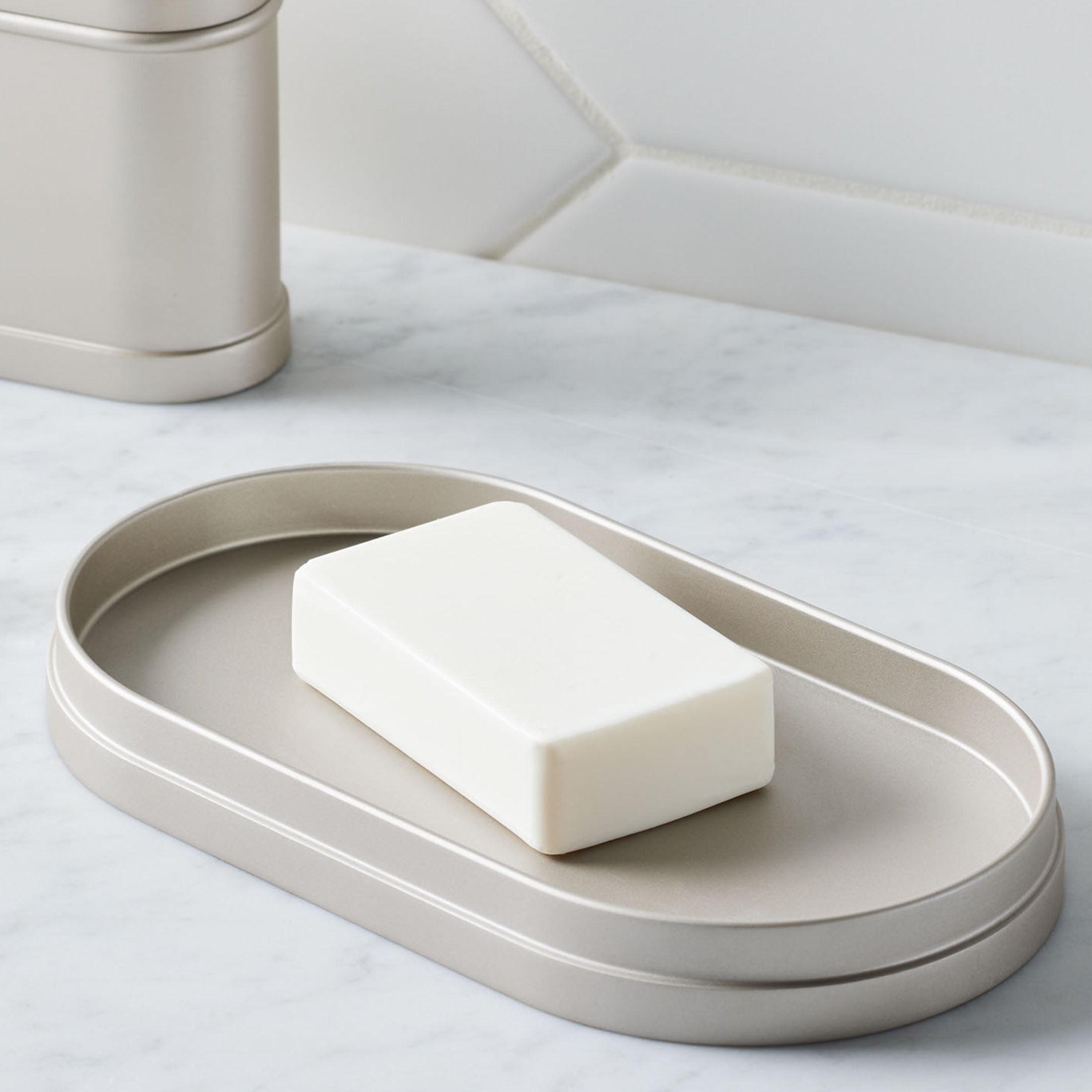 (3 pack) Better Homes & Gardens Satin Nickel Metal Accessory Tray