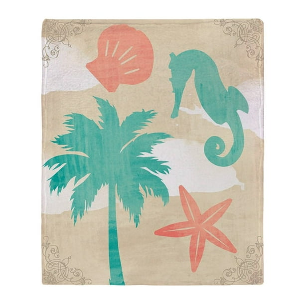 CafePress Nautical Beach Themed Throw Blanket Soft Fleece Throw