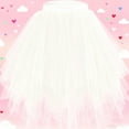 thumbnail image 2 of vdgthytj Girls Tulle Skirts Elastic Waist Irregular Mesh Layered A-Line Dance Princess Birthday Party Skirts, 2 of 3