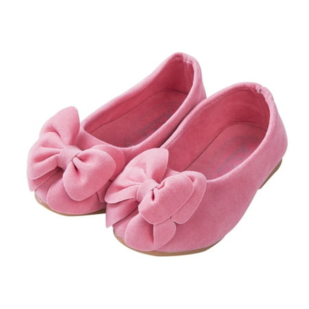 

Childs Princess Flat Shoes Solid Color Casual Big Mouth Pedal Bow Decoration Fashion Sandals