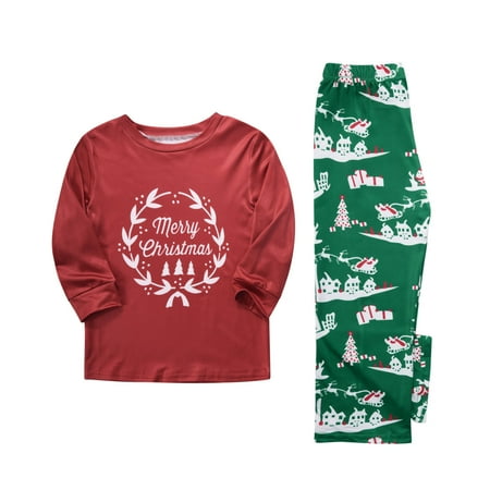 

LWZWM Christmas Pajamas for Family Christmas Pjs Matching Sets Cousin Buffalo Plaid Xmas Sleepwear Long Sleeve Pajamas Suit Top+Pants Kids 8 Years