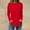 A00-Red, variant on Fall Saving 2025 QUINDOS Tshirts for Women Tunic Long Sleeve Womens Tops Red Casual Crew Neck Relaxed Fit Solid Tops