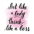 thumbnail image 3 of Girl Boss Duvet Cover Set, Inspirational Act Like a Lady Think Like a Boss Lettering Art, Decorative 3 Piece Bedding Set with 2 Pillow Shams, King Size, Charcoal Grey Pink White, by Ambesonne, 3 of 3