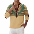 thumbnail image 4 of Mens Casual Manga Corta Botón Abajo Camisas V-Cuello Botones Casual Tops para el Hogar Y el Uso Diario, 4 of 5