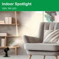thumbnail image 4 of 2 Pack LED Spot Lights Indoor Uplighting, 3W Floor Uplights Spotlight Indoor Accent Light for Plants, 5.3 FT Cord with US Plug, 4 of 8