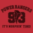 thumbnail image 2 of Men's Power Rangers 93 Morphin Collegiate  Graphic Tee Red Heather 3X Large, 2 of 5