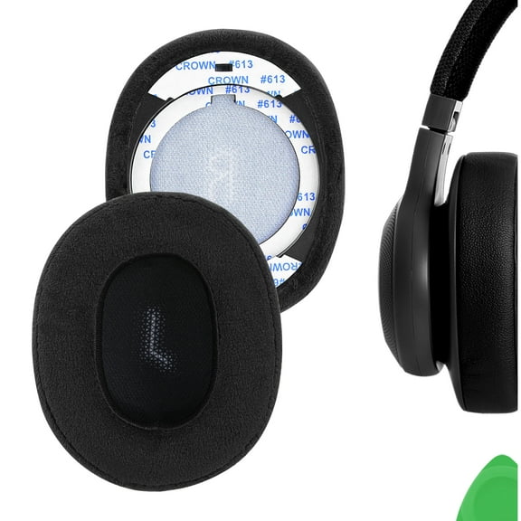 Geekria Comfort Extra Thick Velour Replacement Ear Pads for JBL E55BT Headphones Ear Cushions, Repair Parts (Black)