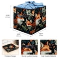 thumbnail image 3 of Fox Foldable Organizer Bins Storage Containers Storage Bin with Handle, 10.8"x10.5"x10.6", Large Capacity, 3 of 6