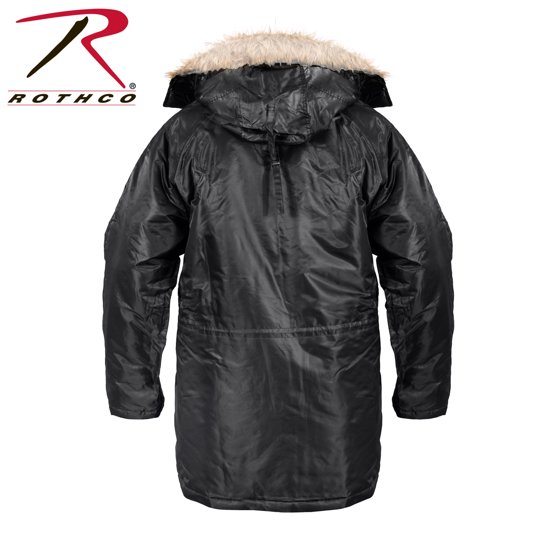 Rothco N3B Snorkel Parka Flight Jacket, Black, Large