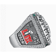 thumbnail image 2 of 2025 Eagles Tribute Ring – QB #1 Replica – Size 9 – Silver Fan Gift – Ring Only, 2 of 3