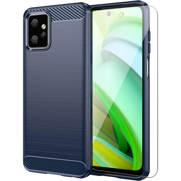 HCTian for Motorola Moto G Power 5G 2023 case, with HD Screen Protector, Fashion Shock-Absorption Flexible TPU Bumper Soft Rubber Protective Phone Case Cove for Motorola Moto G Power 5G 2023