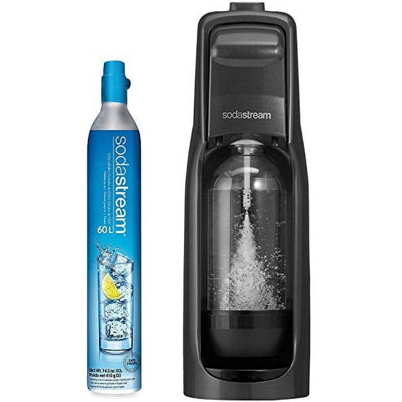SodaStream Fountain Jet Sparkling Water Maker, Kit w/60l Cylinder, Black