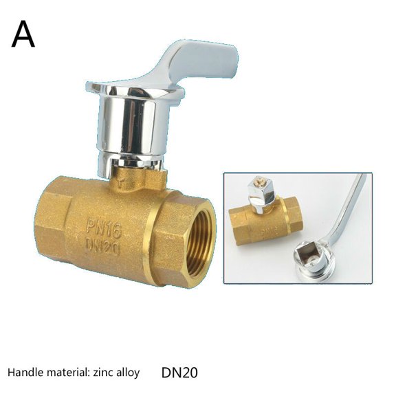 Durable Two Way Brass Ball Value DN20 DN15 For Water Gas Liquefied Gas With Aluminum Alloy / Zinc Alloy Handle Internal Thread
