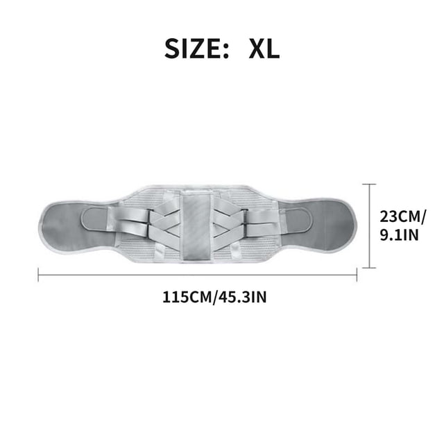 Fiudx Cinturón de Soporte para La Cintura, Corrector de Postura de Acero con Alivio Instantáneo, Arnés Lumbar con Terapia de Calor, Ideal para Uso Diario, Deportes y Trabajo, Talla Ajustable S-Xxl.