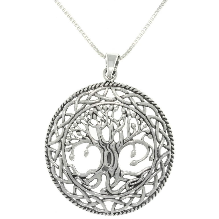 925 Sterling Silver Celtic Tree of Life Necklace