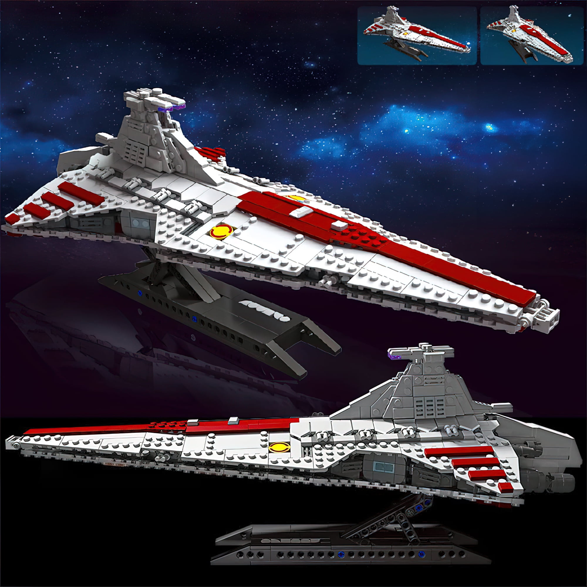 MACTANO Star Destroyer Building Block Set Venator-Class Attack Cruiser Plastic Toy for Adult 960PCS