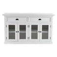 thumbnail image 2 of Novasolo Halifax Mahogany Wood Classic Buffet with Glass Doors in White, 2 of 13