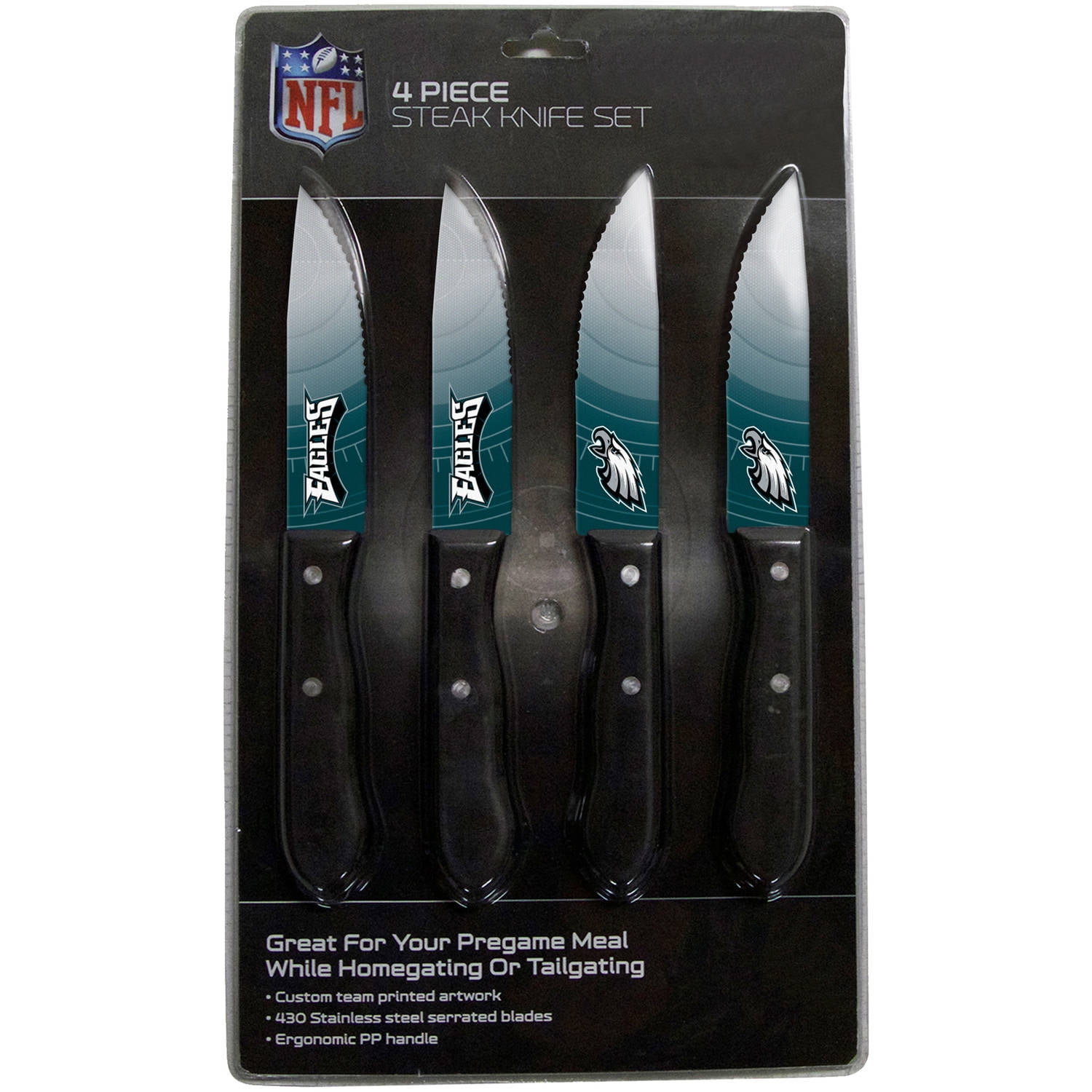 NFL Football Dallas Cowboys 4 Piece Stainless Steel Steak Knife