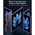 thumbnail image 3 of Magnetic for Samsung Galaxy Z Fold 7 Case with Screen Protector, [Compatible with MagSafe] Slim Translucent Matte Shockproof Case for Samsung Z Fold 7, Fold7 Hard PC Rugged Phone Cover, Purple, 3 of 9